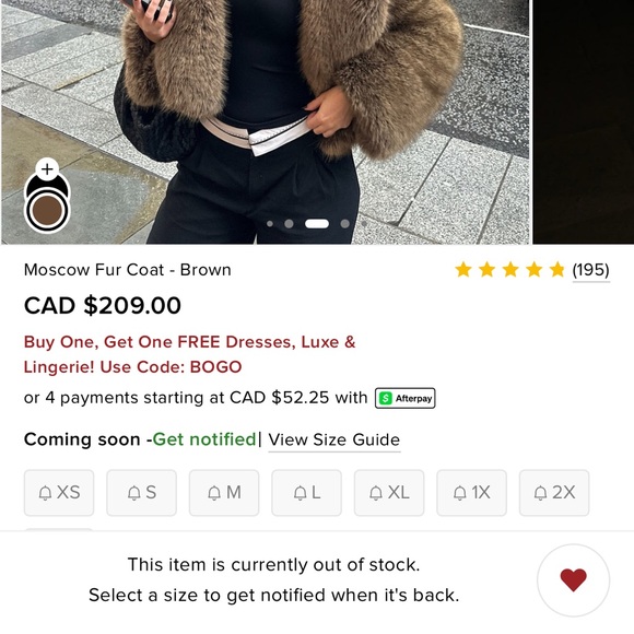 Fashion Nova Luxe Brown faux fur - Picture 5 of 5